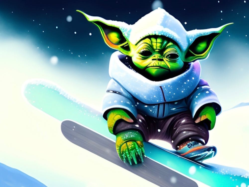 Snow Baby Yoda