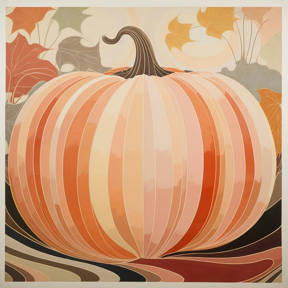 Kürbis Pastell Illustration Quadrat