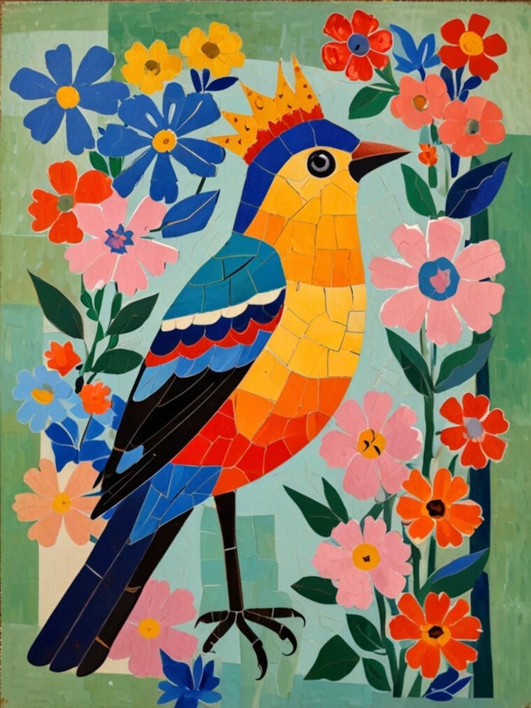 Vogel mit Krone