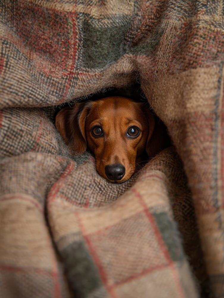 Dachshund Puppy.Generated AI. Wall