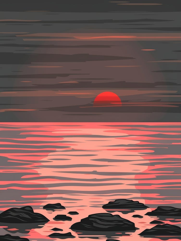Sunset Over The Sea 11