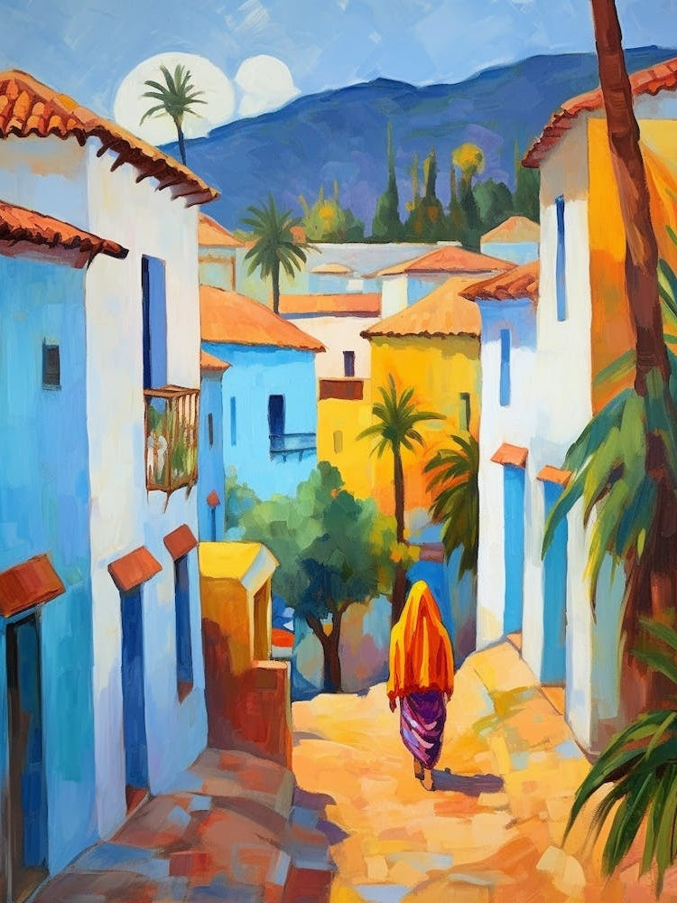 Chefchaouen Morocco 2 Fauvist Painting