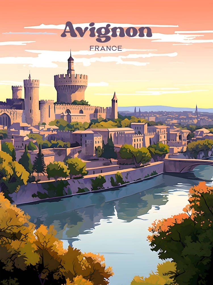 Avignon France Palais des Papes Travel Art