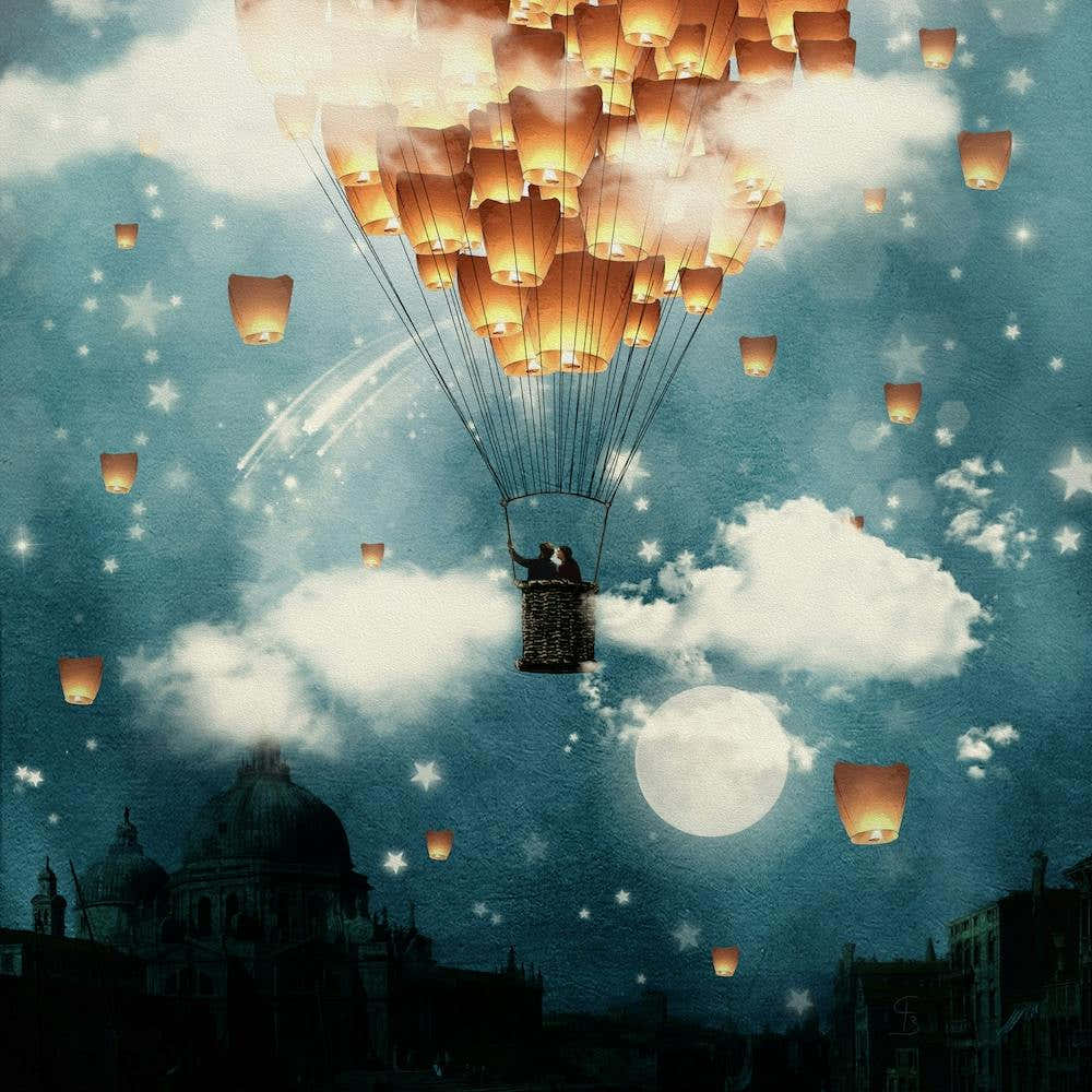 Love Wish Lanterns Flight