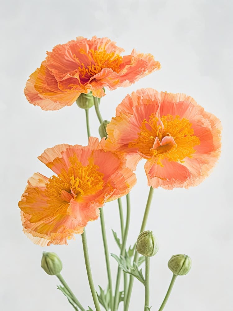 Marigold Flowers Acrylic Painting In Pastel Colours 6