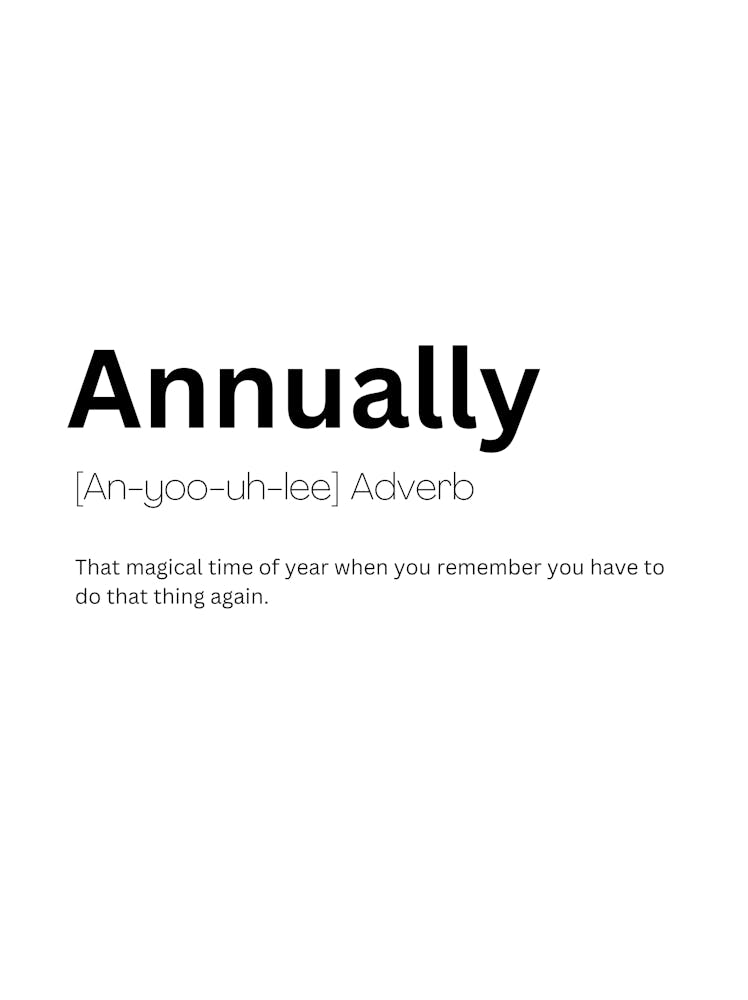 Annually Definition Meaning