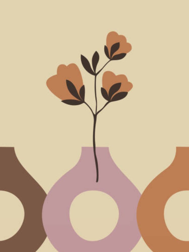 Three Vases With Flowers 1