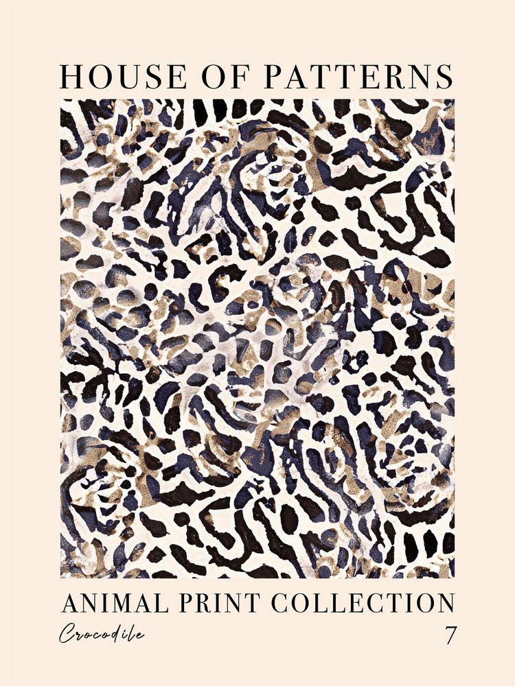 House Of Patterns Crocodile Animal Print Pattern 3