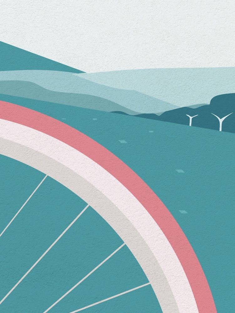 Minimal art Behind the bicycle wheel