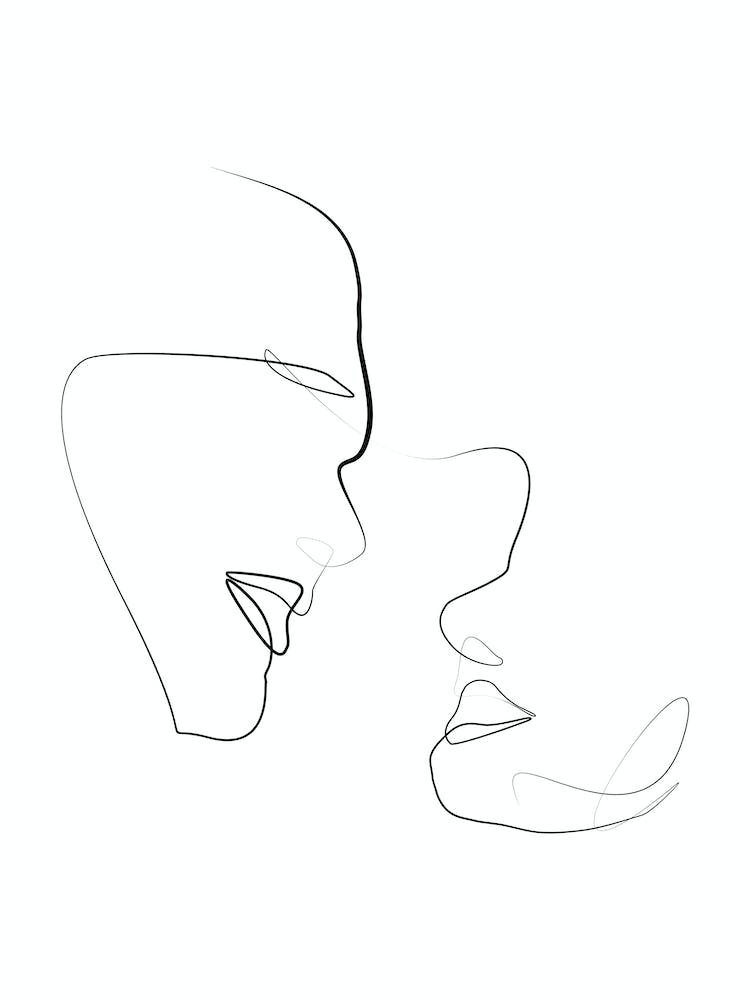 Line art couple