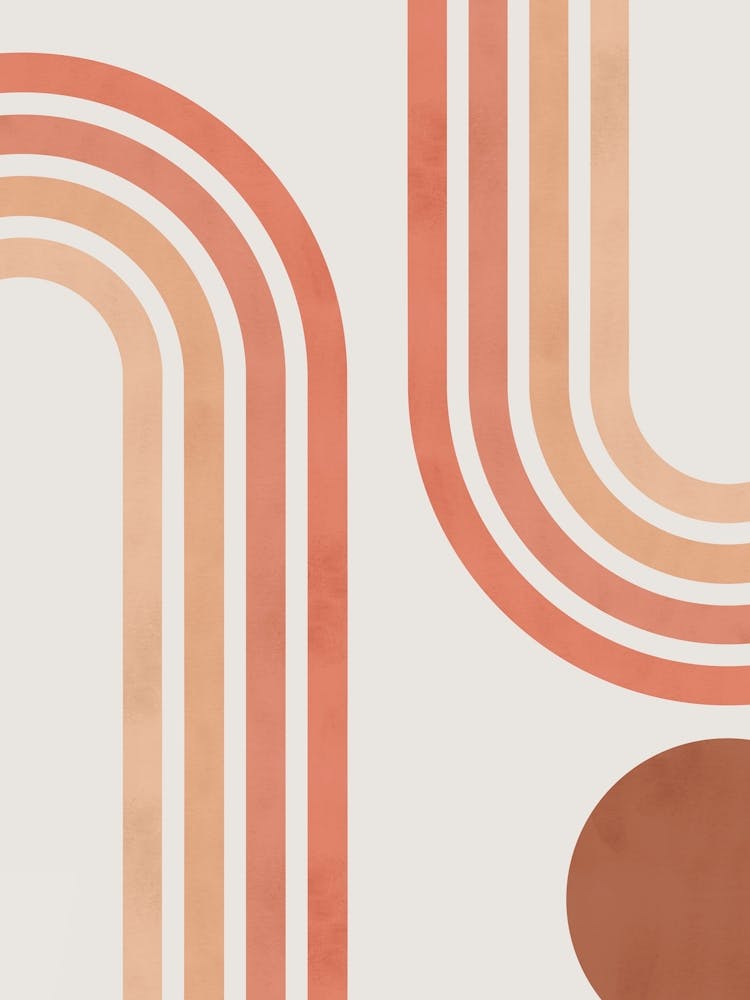 Boho art with lines 5