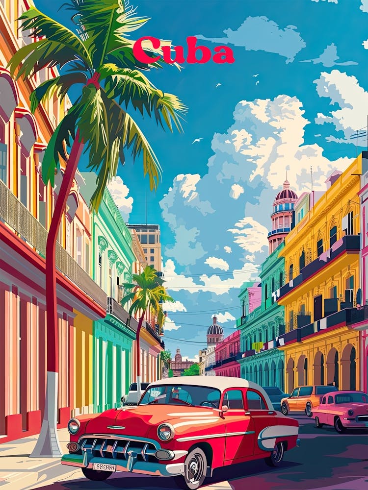 Cuba Ladas Illustration de Voyage