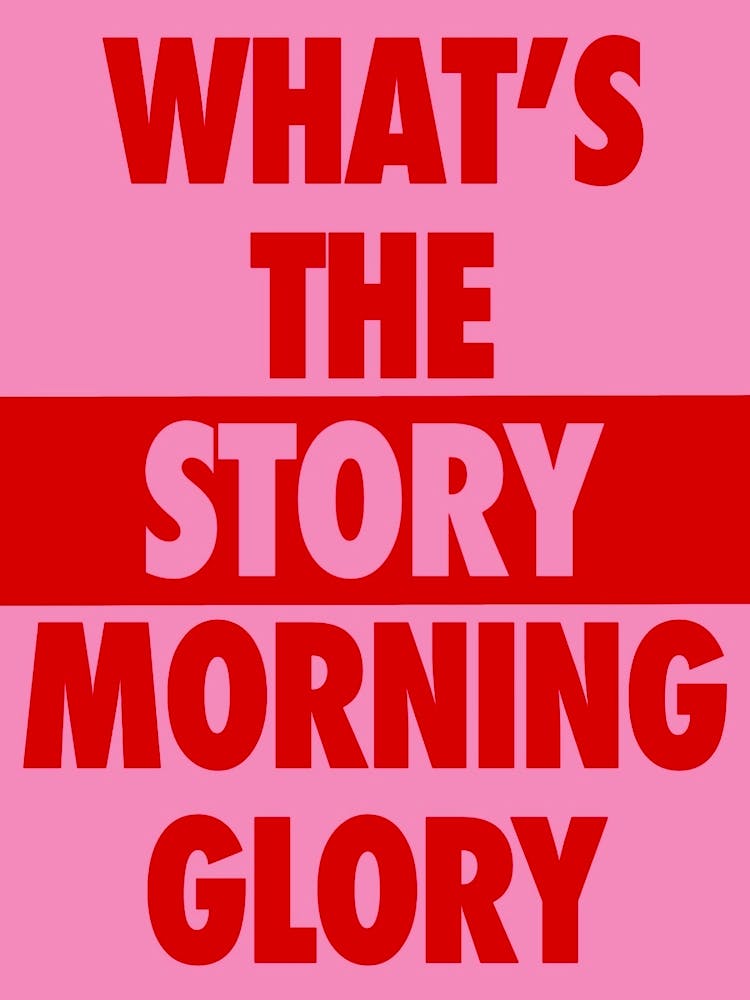 What's The Story Morning Glory Print | Oasis Print