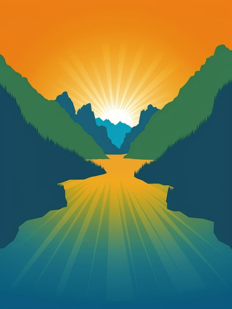 Sunset In The Mountains 75