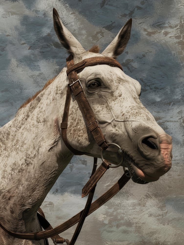Horse With Bridle