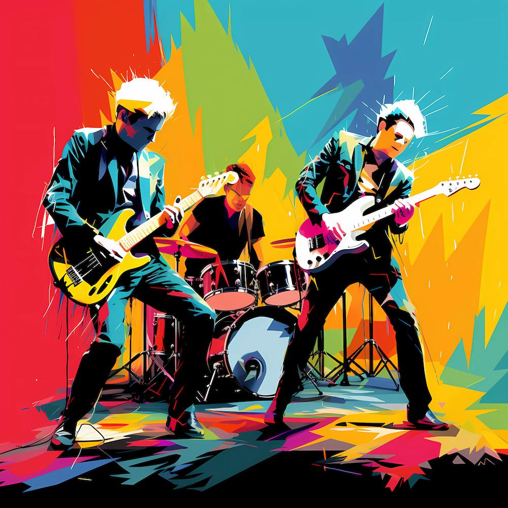 Pop Art style Rock Band
