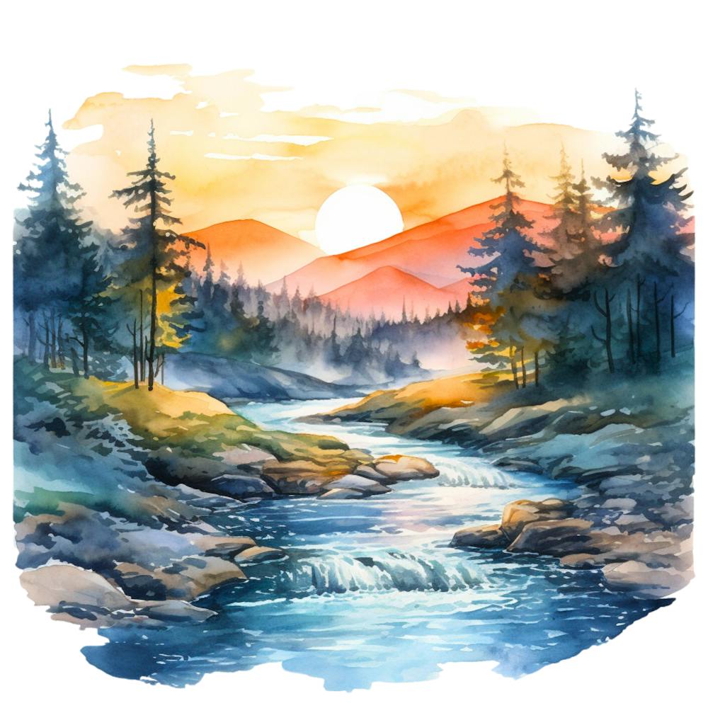 Watercolor Landscape Painting 16