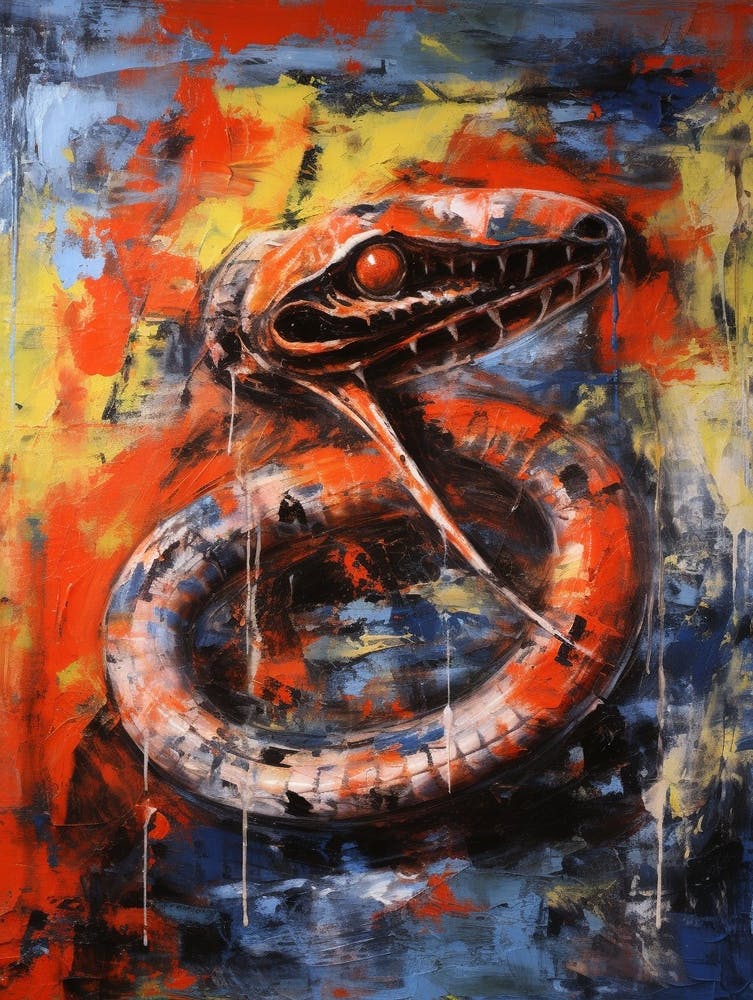 Snake Abstract Expressionism 4