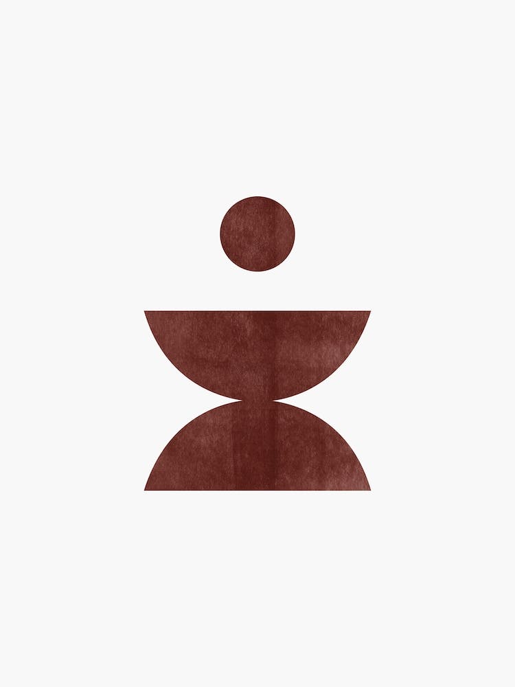 Minimalist Abstract - Earthy Brown Geometric Shapes