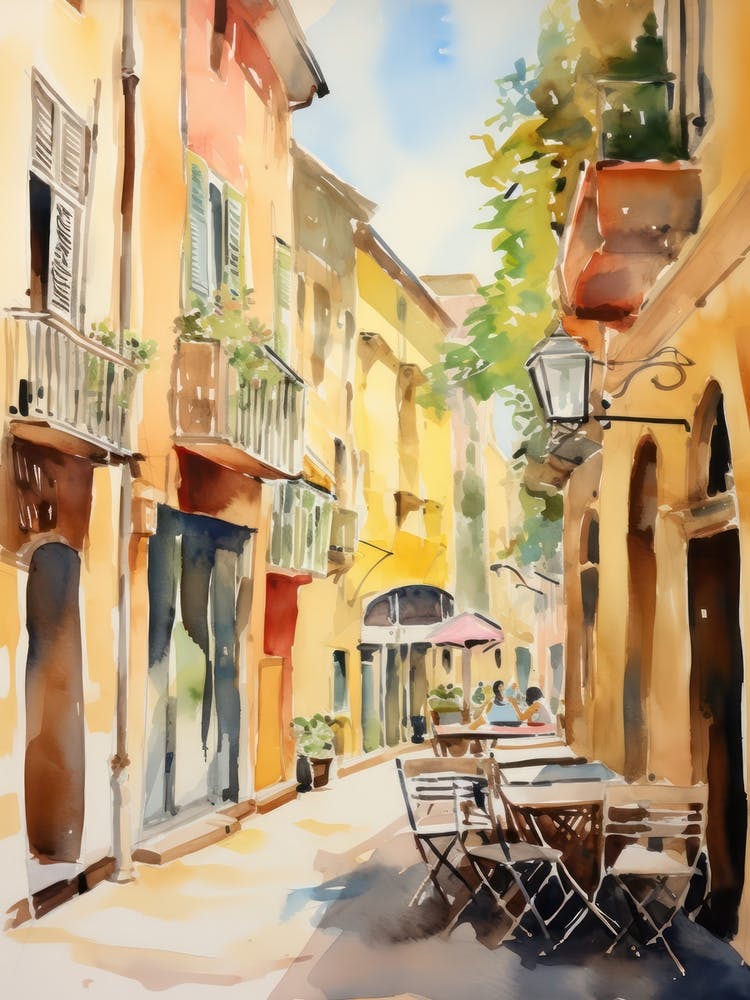 Reggio Emilia, Italy Watercolour Streets 2
