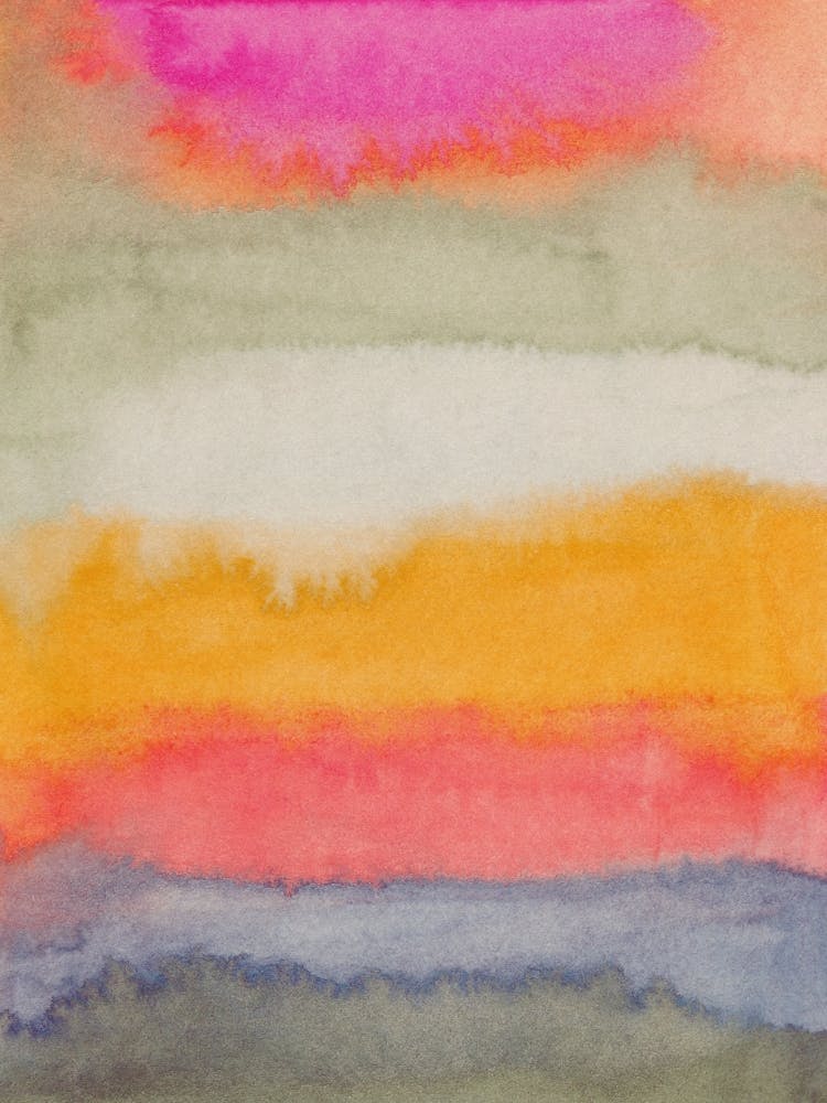 Horizontal Watercolor Stripes