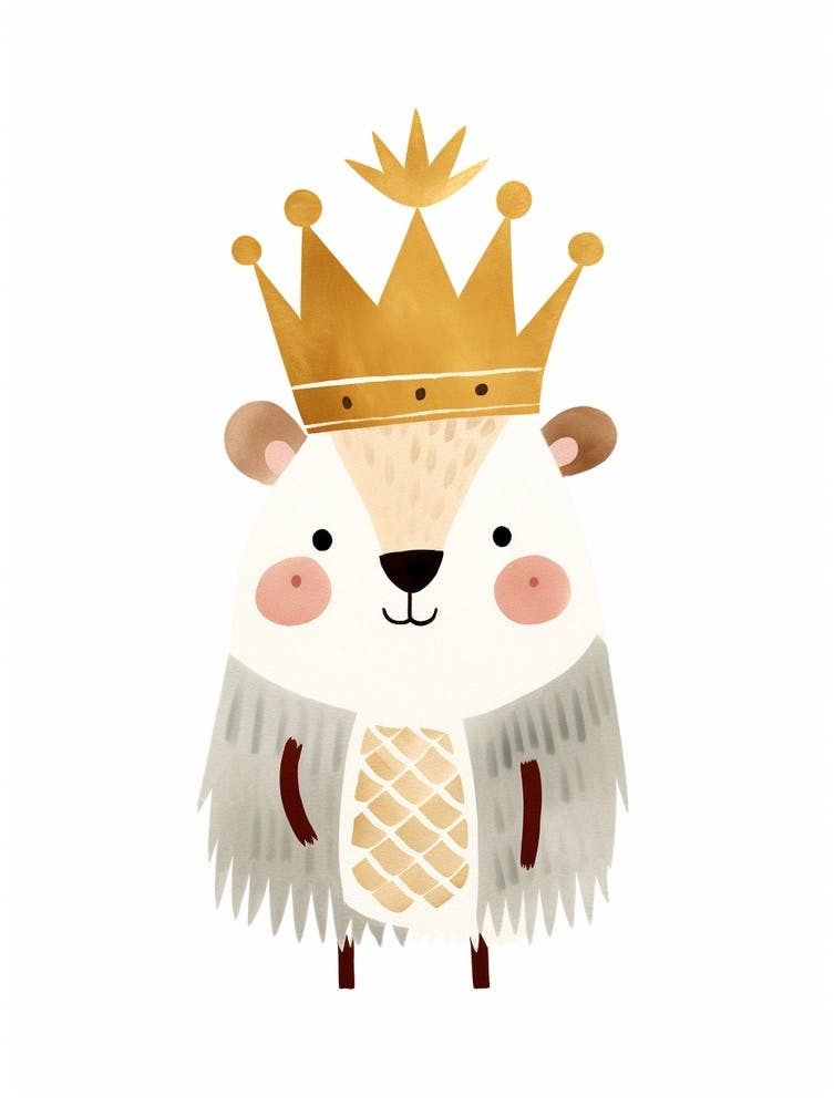 Little Hedgehog 4 Wearing A Crown