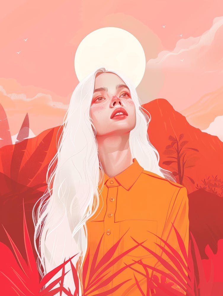 Girl With White Hair 2