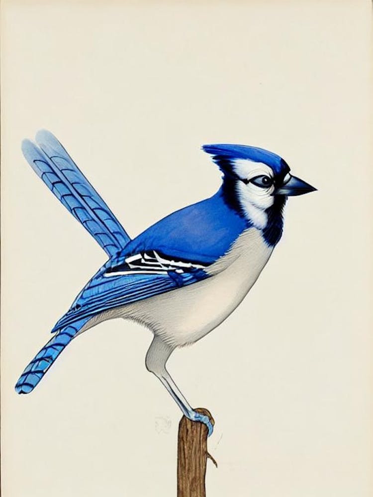 Blue Jay Illustration Bird