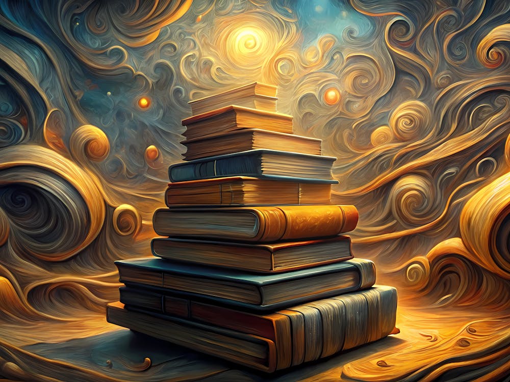 van gogh Stacked Books