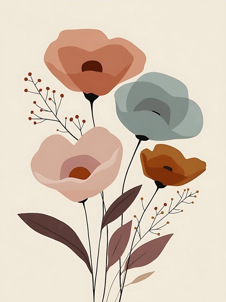 Muted Floral Serenity