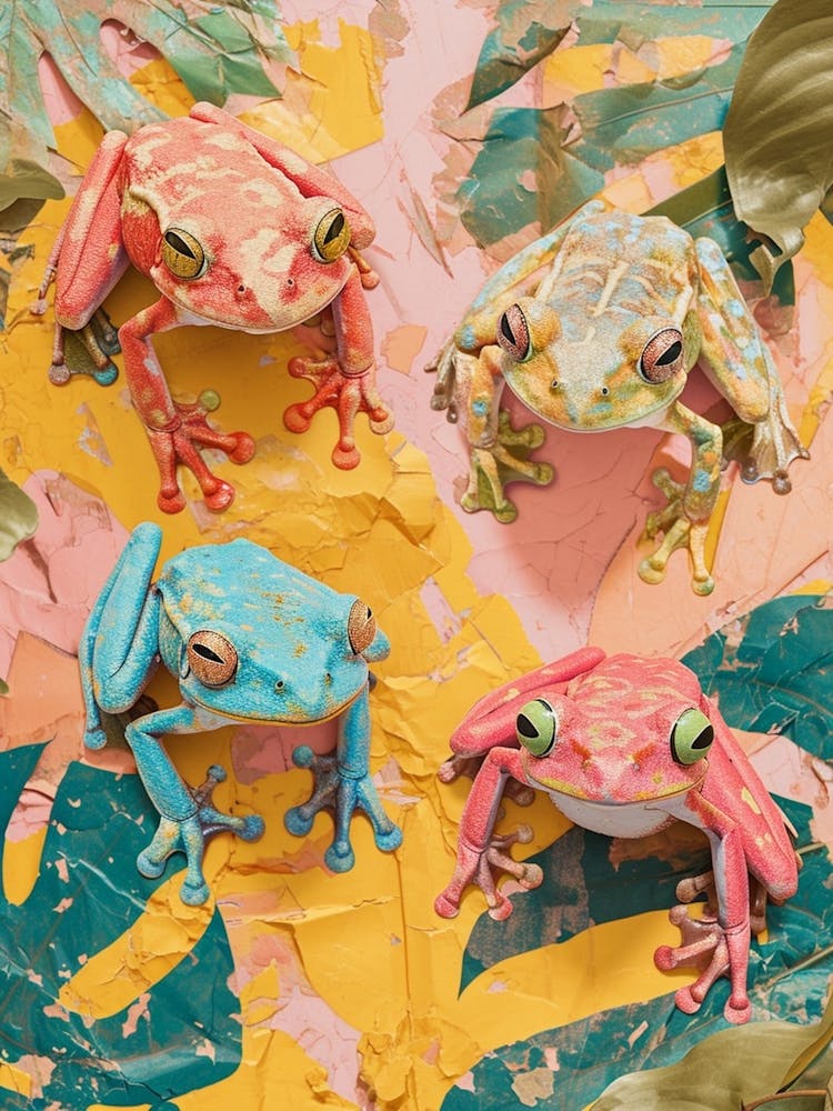 Kitsch Rainbow Frogs 1