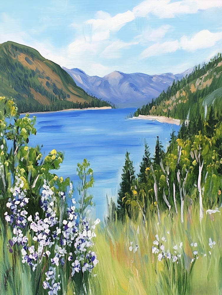 Wildflowers By The Lake