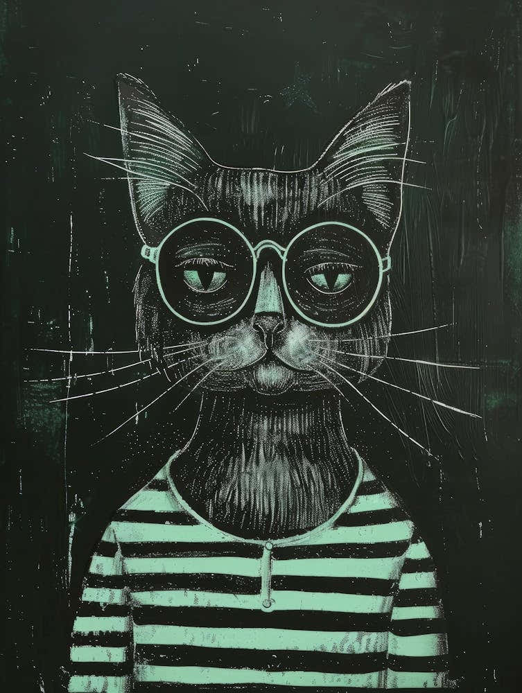 Cat With Glasses