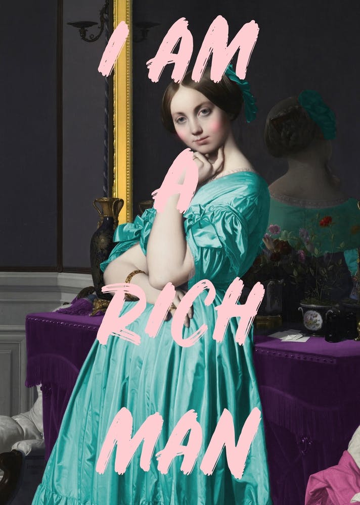 I Am A Rich Man Pink And Mint