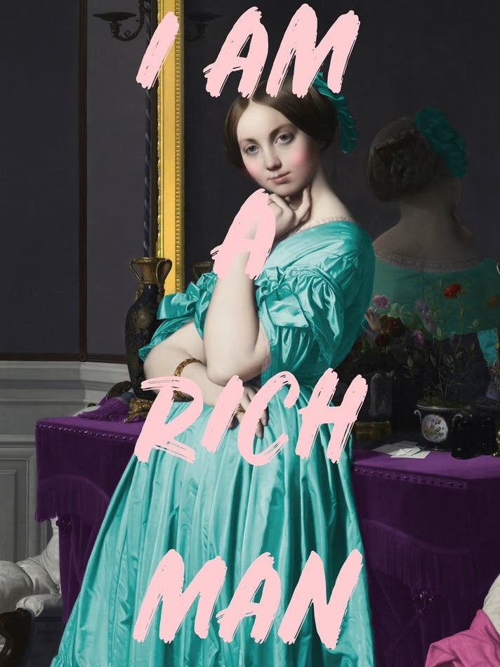 I Am A Rich Man Pink And Mint