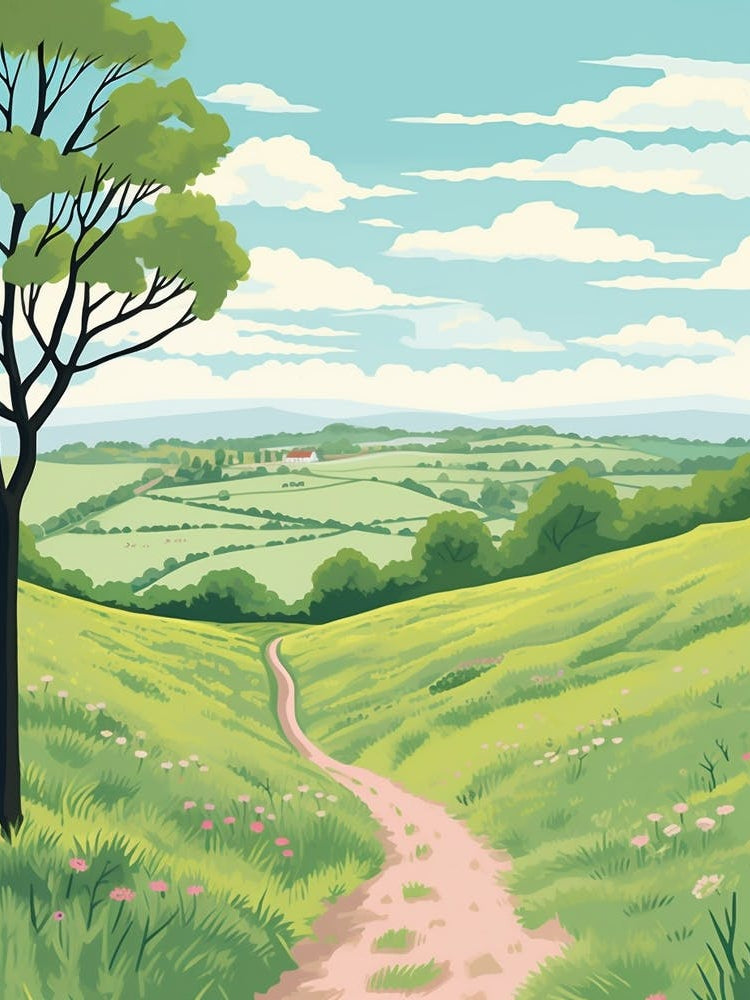 The Ridgeway England 1 Hike Illustration