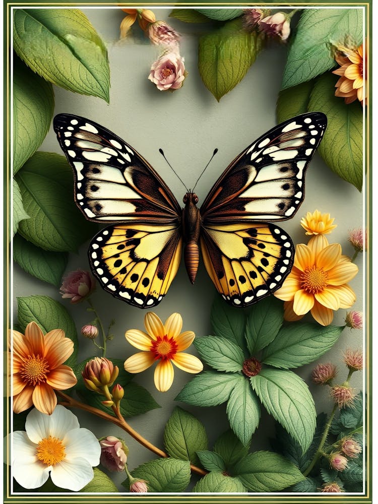 Butterfly On A Flower 4