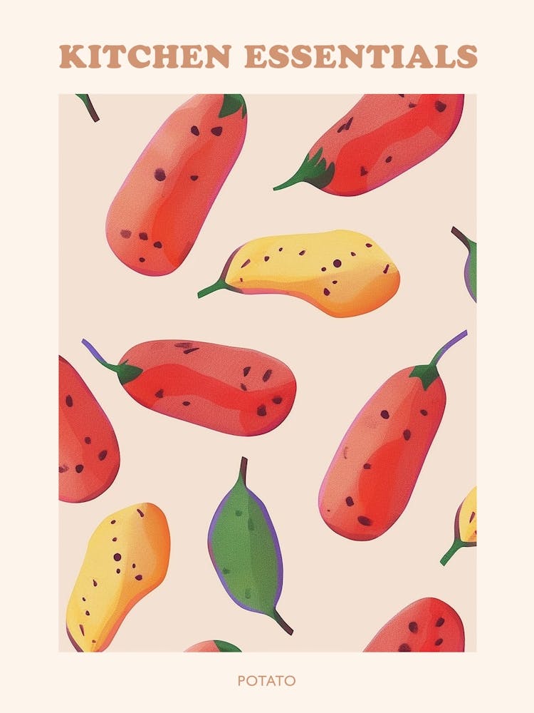 Potato Pattern Illustration Poster 1