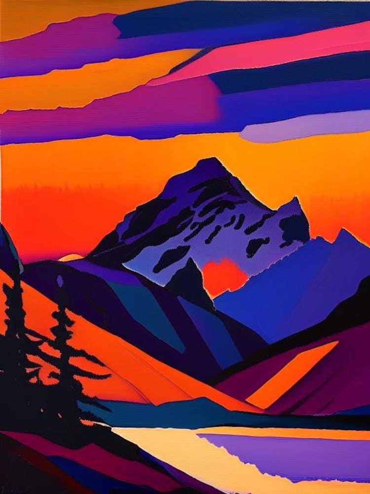 Lever de Soleil Arc-en-ciel en Montagne