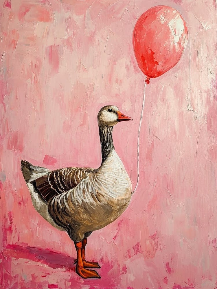 Cute Goose 3 With Balloon