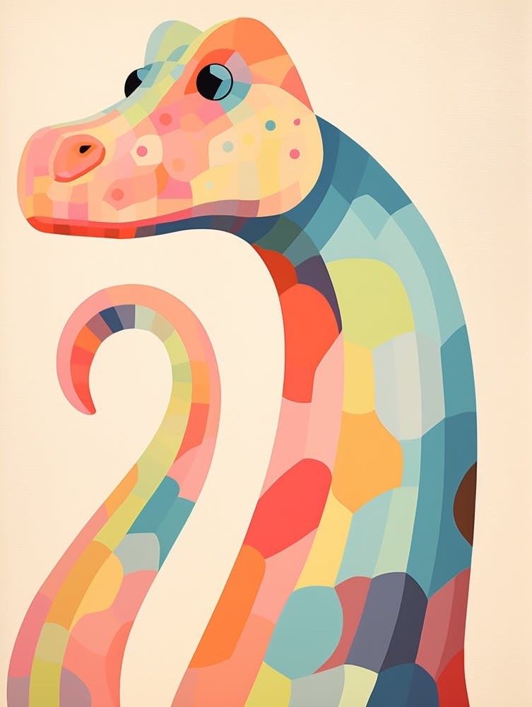 Colourful Dinosaur Brachiosaurus 5