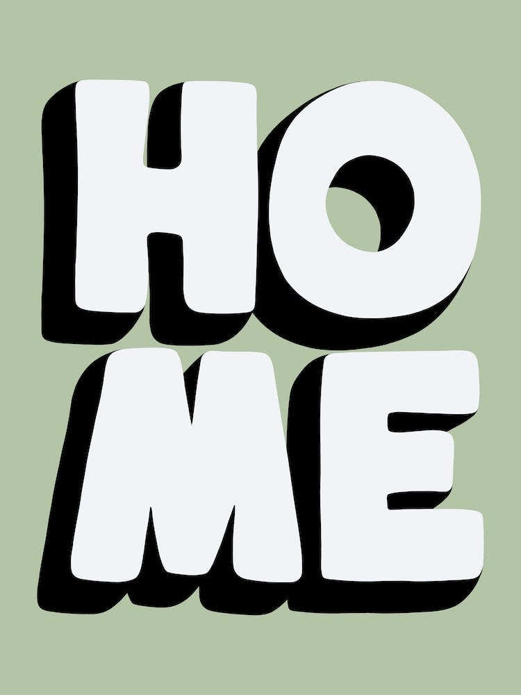 Home Typography Monochrome on Sage Green 1