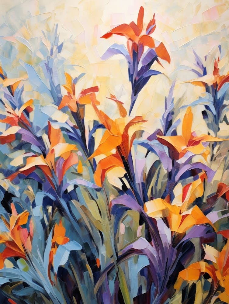 Herbstblumen-Gemälde Lobelia 3