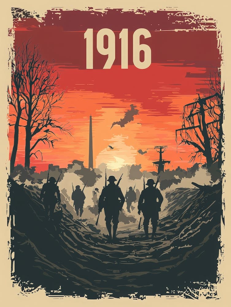 Aihrgdesign Ein Vintage Poster, das einen dramatischen Ersten Weltkrieg darstellt 2a59a4c6 8b56 461f A42c 7d36e39b97aa 3