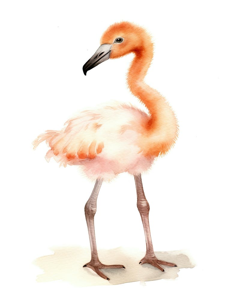 Baby Pink Flamingo Watercolour Nursery 1