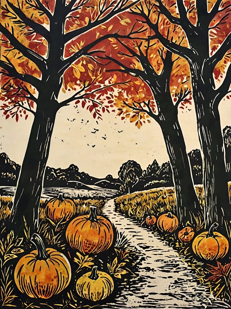 Citrouilles Sur Le Chemin