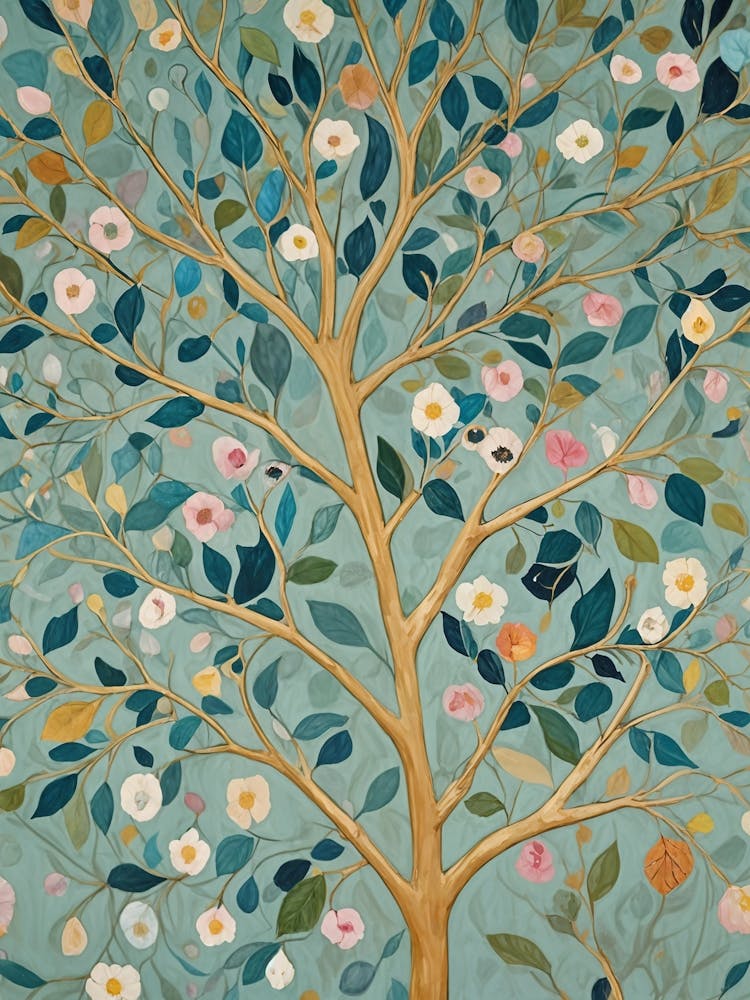 Floral Branch In Pastel