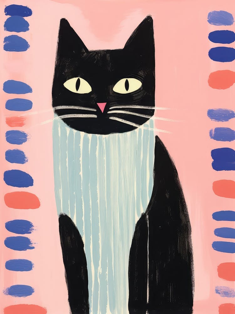 Playful Illustration Of Cat For Kids Room 2