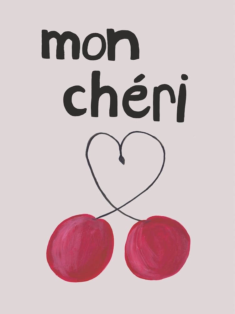 Mon Cheri Black Text