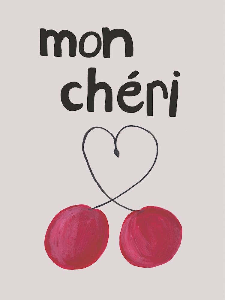 Mon Cheri Black Text